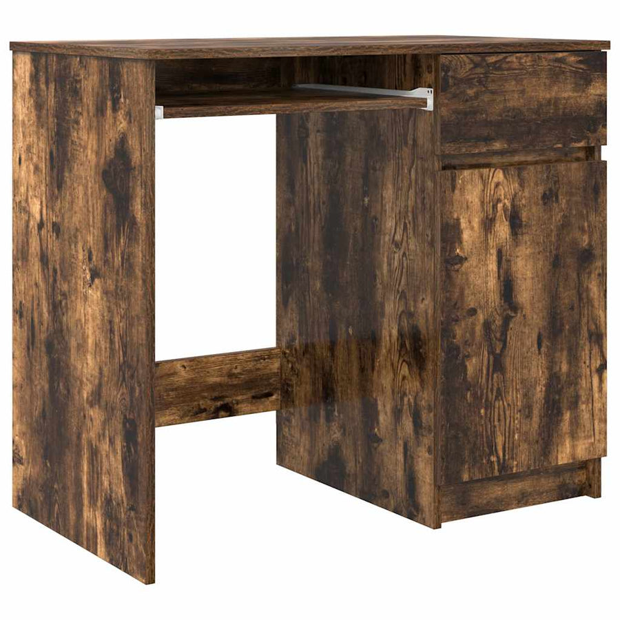 Bureau 86x49x76 cm spaanplaat gerookt eikenkleurig