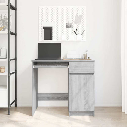Bureau 86x49x76 cm spaanplaat grijs sonoma