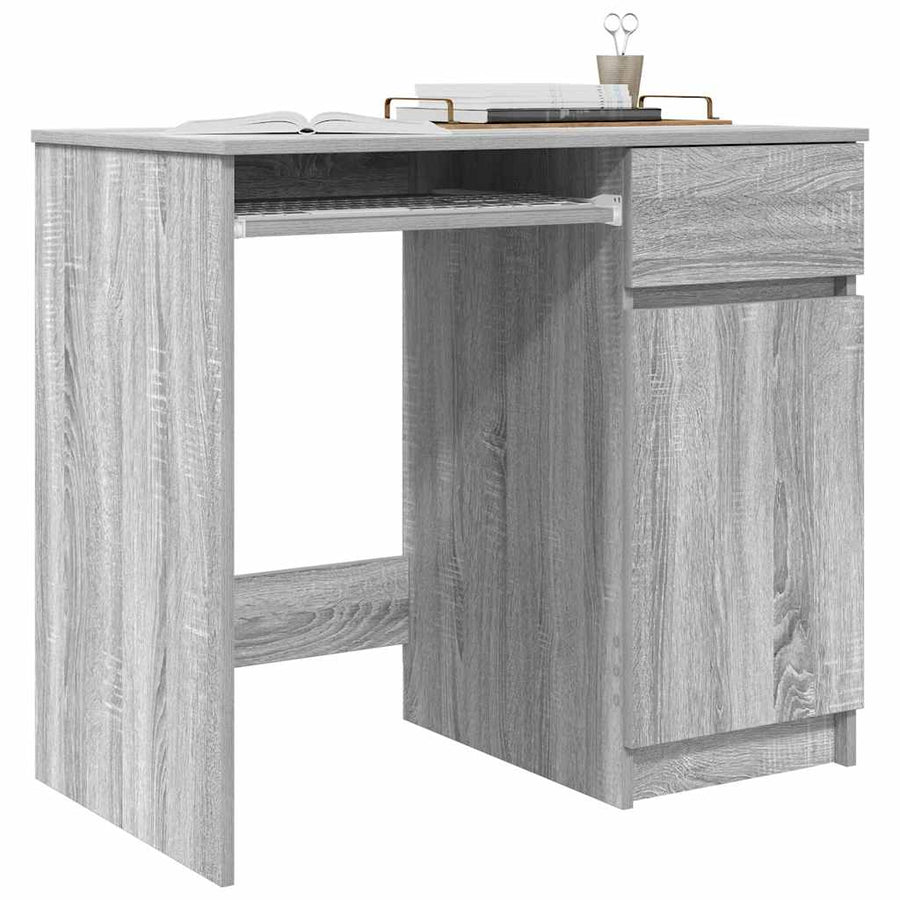 Bureau 86x49x76 cm spaanplaat grijs sonoma