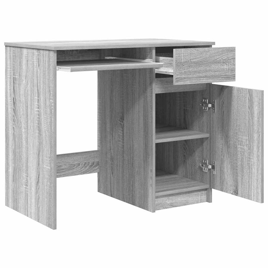 Bureau 86x49x76 cm spaanplaat grijs sonoma