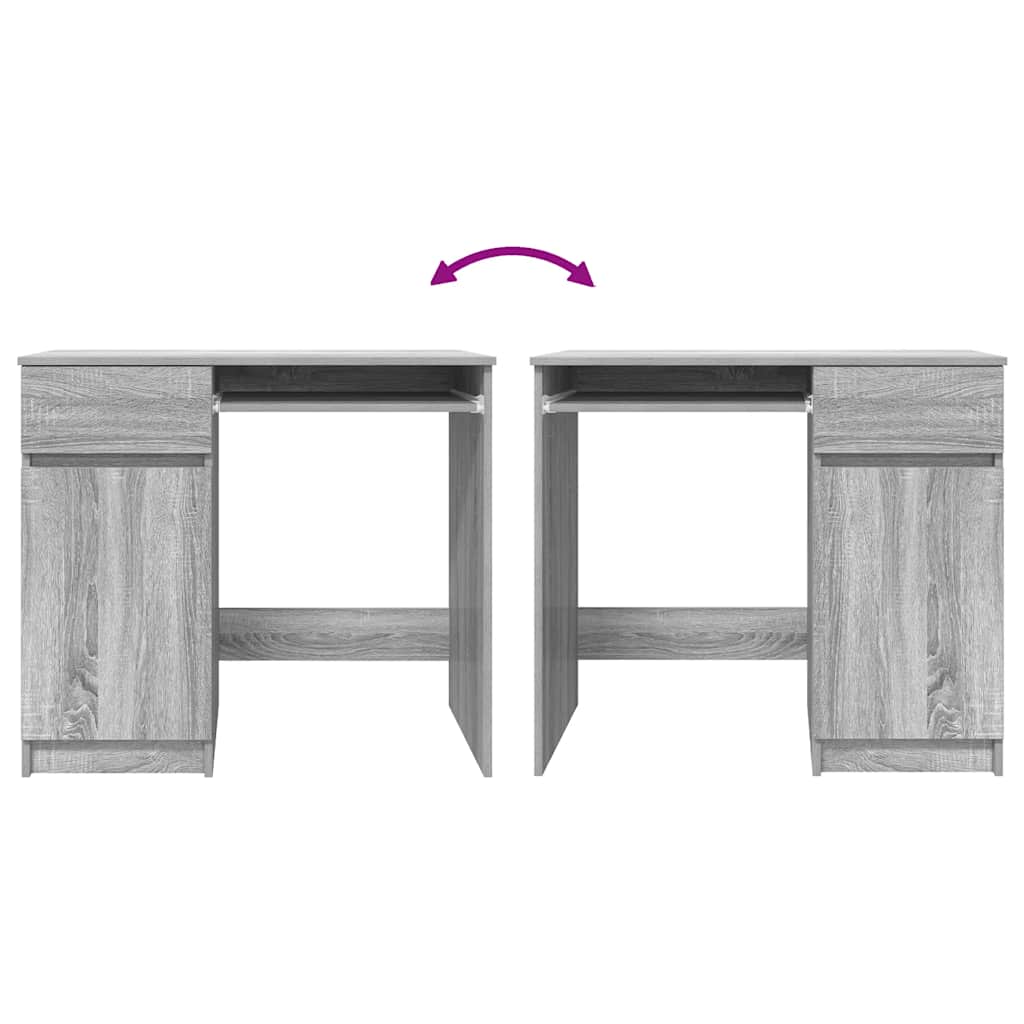 Bureau 86x49x76 cm spaanplaat grijs sonoma