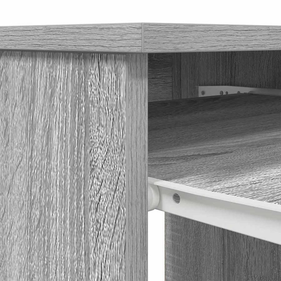 Bureau 86x49x76 cm spaanplaat grijs sonoma