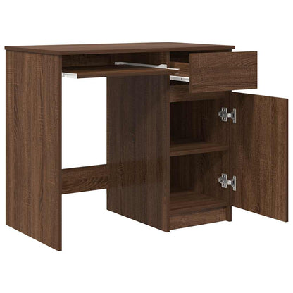 Bureau 86x49x76 cm spaanplaat bruin eikenkleurig