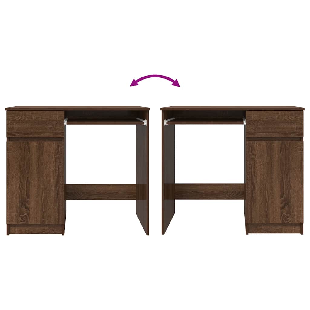 Bureau 86x49x76 cm spaanplaat bruin eikenkleurig