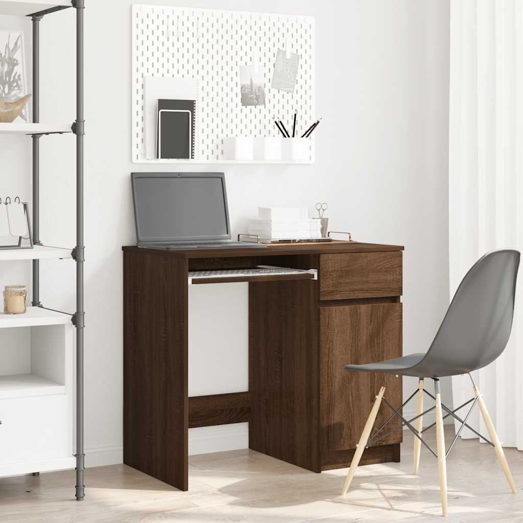 Bureau 86x49x76 cm spaanplaat bruin eikenkleurig