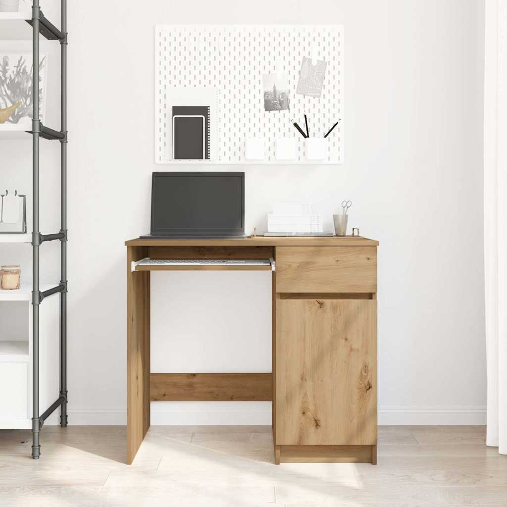 Bureau ambachtelijk 86x49x76 cm spaanplaat eikenkleurig