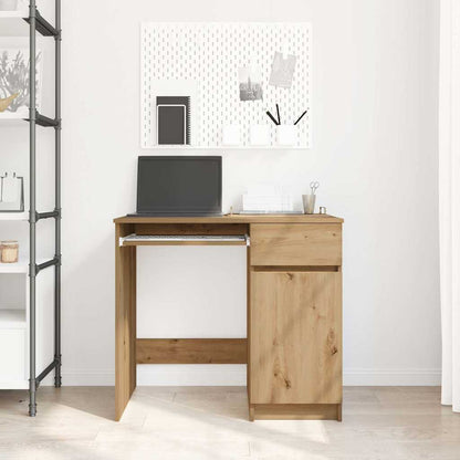 Bureau ambachtelijk 86x49x76 cm spaanplaat eikenkleurig