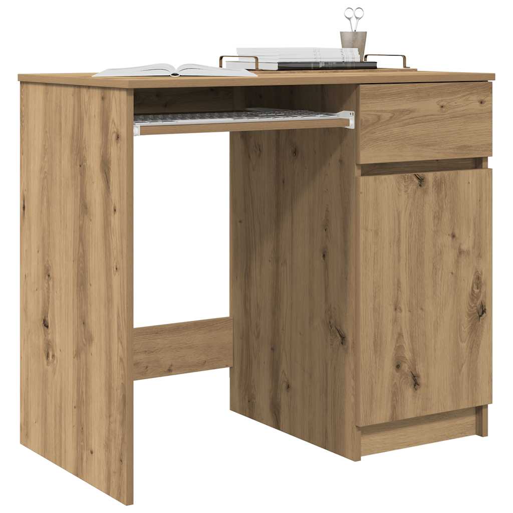 Bureau ambachtelijk 86x49x76 cm spaanplaat eikenkleurig