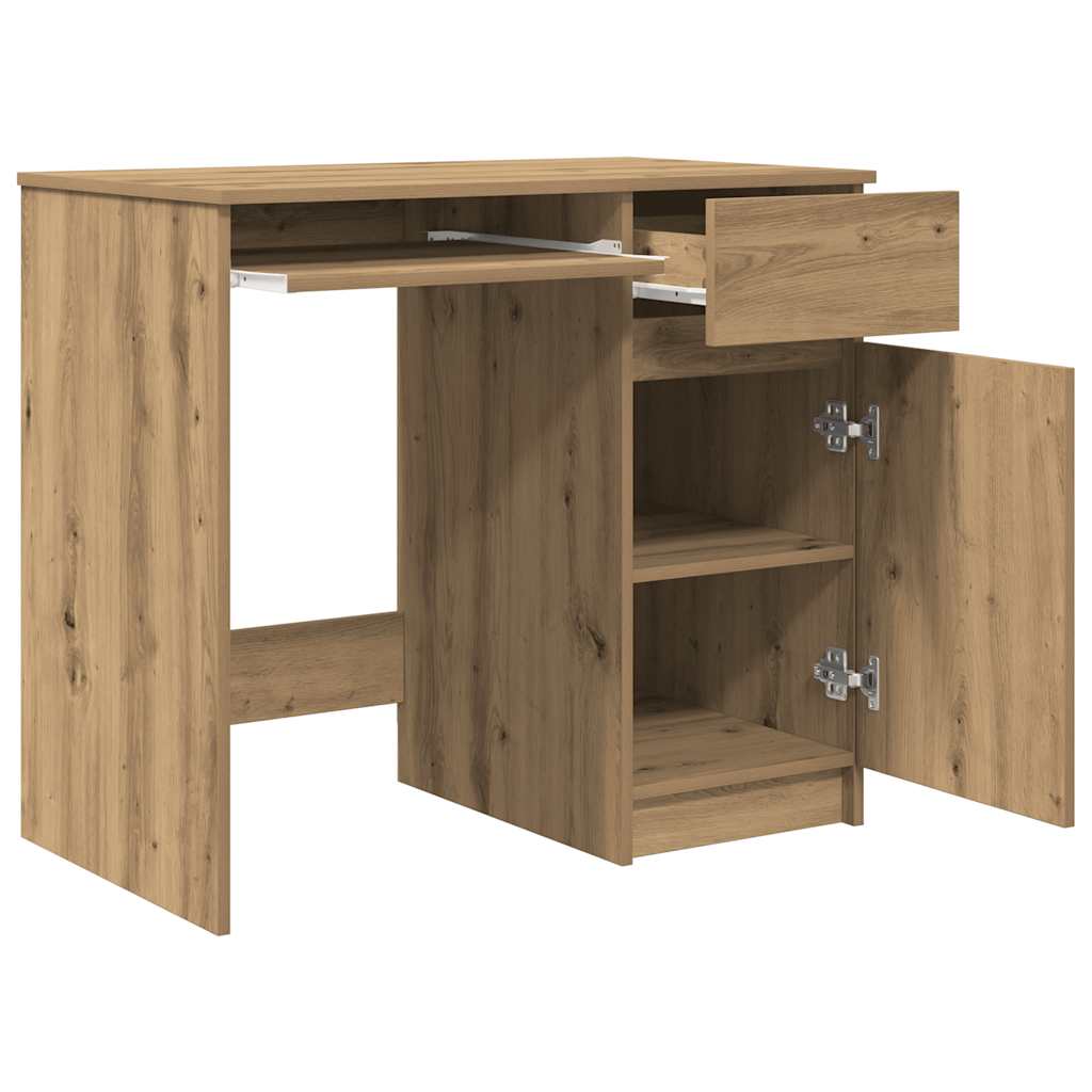 Bureau ambachtelijk 86x49x76 cm spaanplaat eikenkleurig