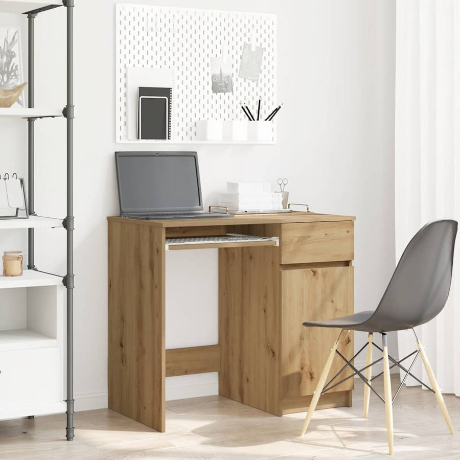 Bureau ambachtelijk 86x49x76 cm spaanplaat eikenkleurig