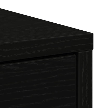 Dressoir met lades en deuren 70,5x34x74,5 cm zwart eikenkleurig