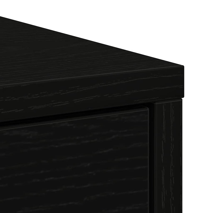 Dressoir met lades en deuren 70,5x34x74,5 cm zwart eikenkleurig