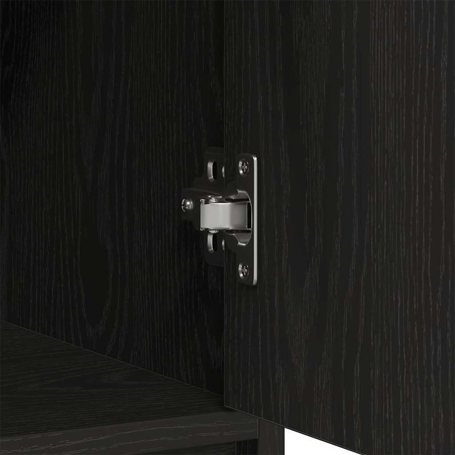 Dressoir met lades en deuren 70,5x34x74,5 cm zwart eikenkleurig