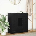 Sideboard with drawers and doors 70.5x34x74.5 cm black oak-effect