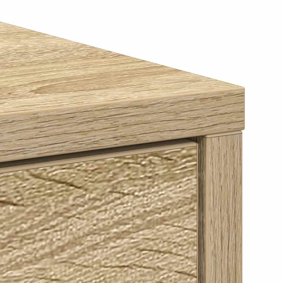 Dressoir met lades deuren 70,5x34x74,5 cm sonoma eikenkleurig