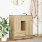 Chest of drawers with doors and drawers 70.5x34x74.5 cm Sonoma oak