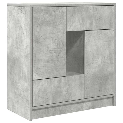 Dressoir met lades en deuren 70,5x34x74,5 cm betongrijs