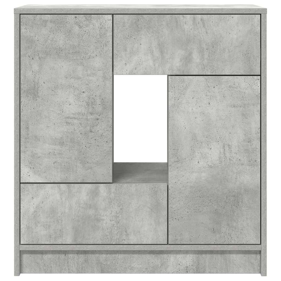 Dressoir met lades en deuren 70,5x34x74,5 cm betongrijs