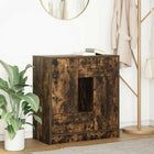 Sideboard with drawers and doors 70.5x34x74.5 cm smoked oak