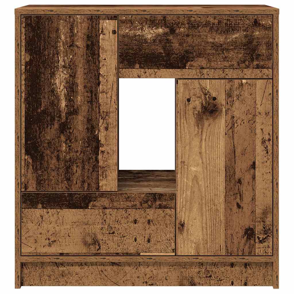 Dressoir met lades en deuren 70,5x34x74,5 cm oud hout