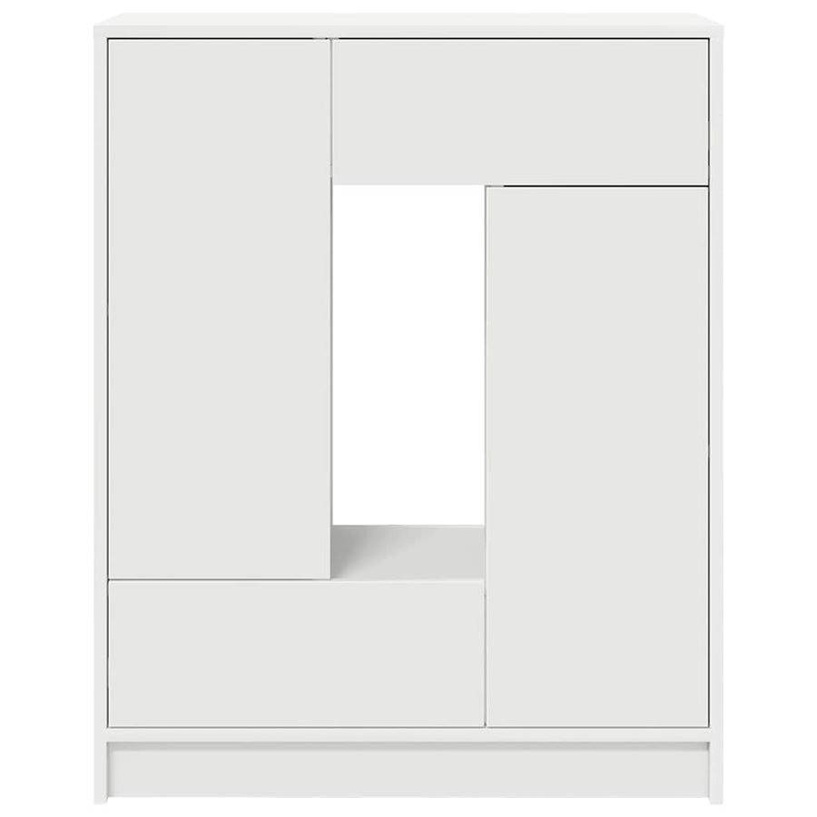 Dressoir met lades en deuren 73x31x90 cm wit