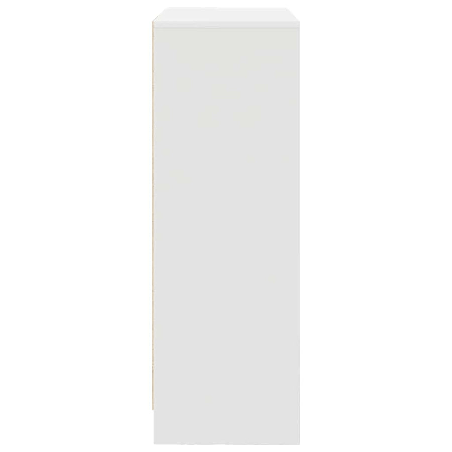 Dressoir met lades en deuren 73x31x90 cm wit