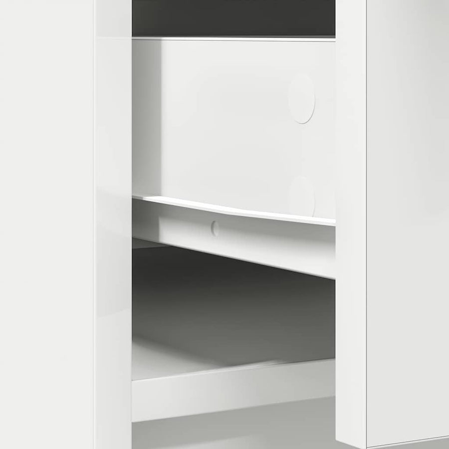 Dressoir met lades en deuren 73x31x90 cm wit