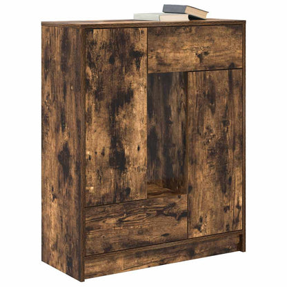 Dressoir met lades en deuren 73x31x90 cm gerookt eiken