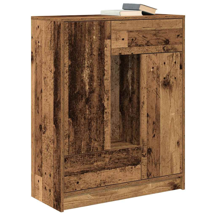 Dressoir met lades en deuren 73x31x90 cm oud hout
