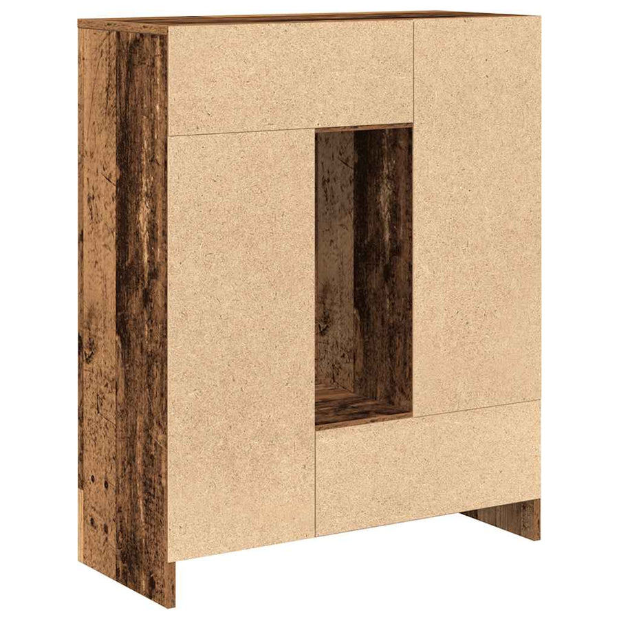 Dressoir met lades en deuren 73x31x90 cm oud hout