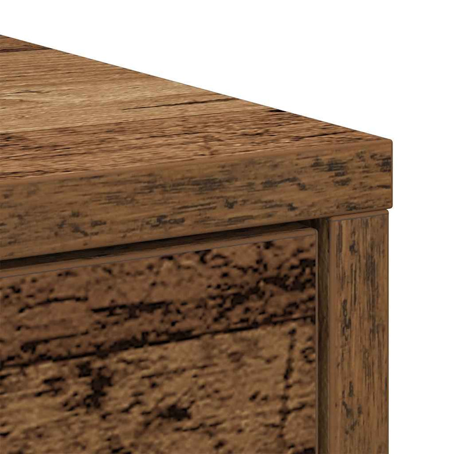 Dressoir met lades en deuren 73x31x90 cm oud hout