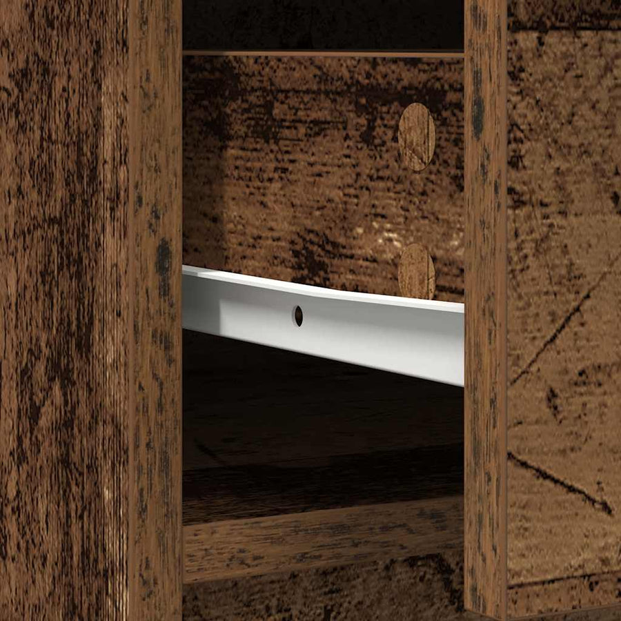 Dressoir met lades en deuren 73x31x90 cm oud hout