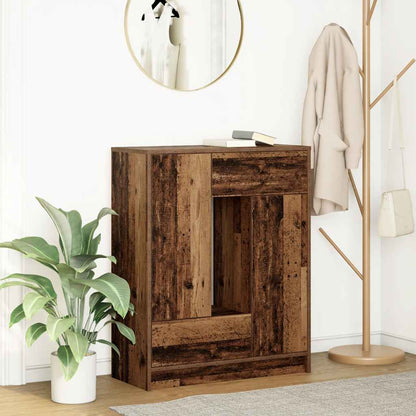 Dressoir met lades en deuren 73x31x90 cm oud hout