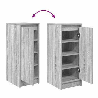 Schoenenkast 29,5x34x76 cm bewerkt hout grijs sonoma eikenkleur