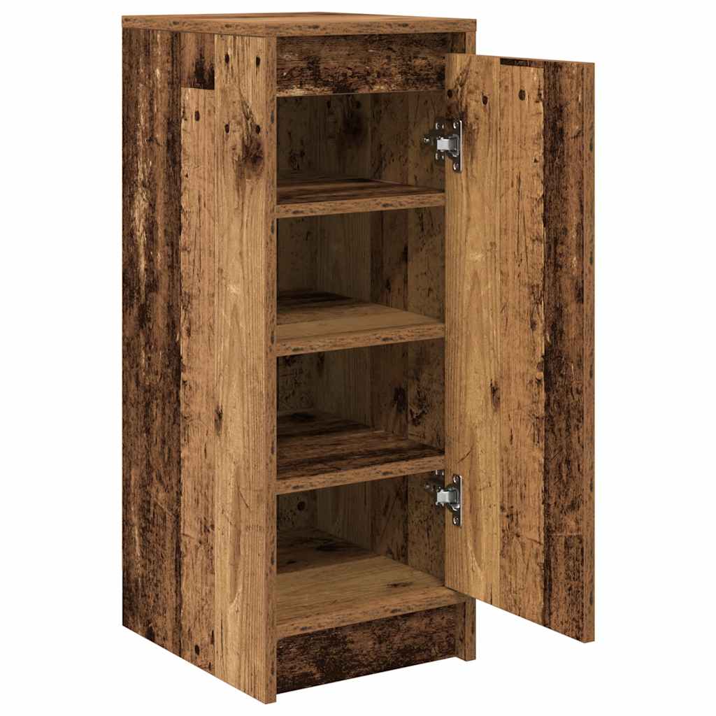 Schoenenkast 29,5x34x76 cm bewerkt hout oud houtkleurig