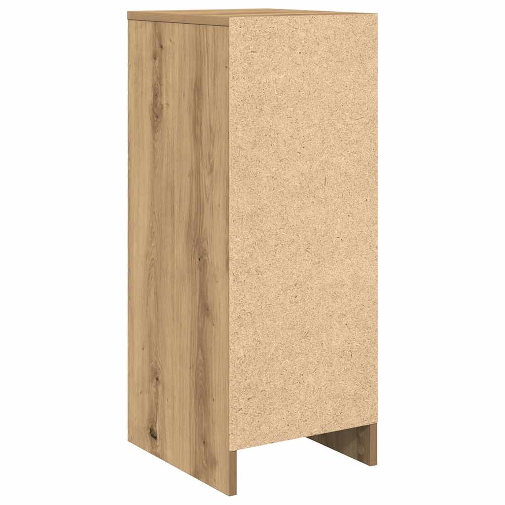 Schoenenkast 29,5x34x76 cm bewerkt hout artisanaal eikenkleur