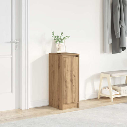 Schoenenkast 29,5x34x76 cm bewerkt hout artisanaal eikenkleur
