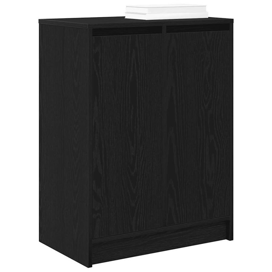 Schoenenkast 57x34x76 cm spaanplaat zwart eikenkleurig