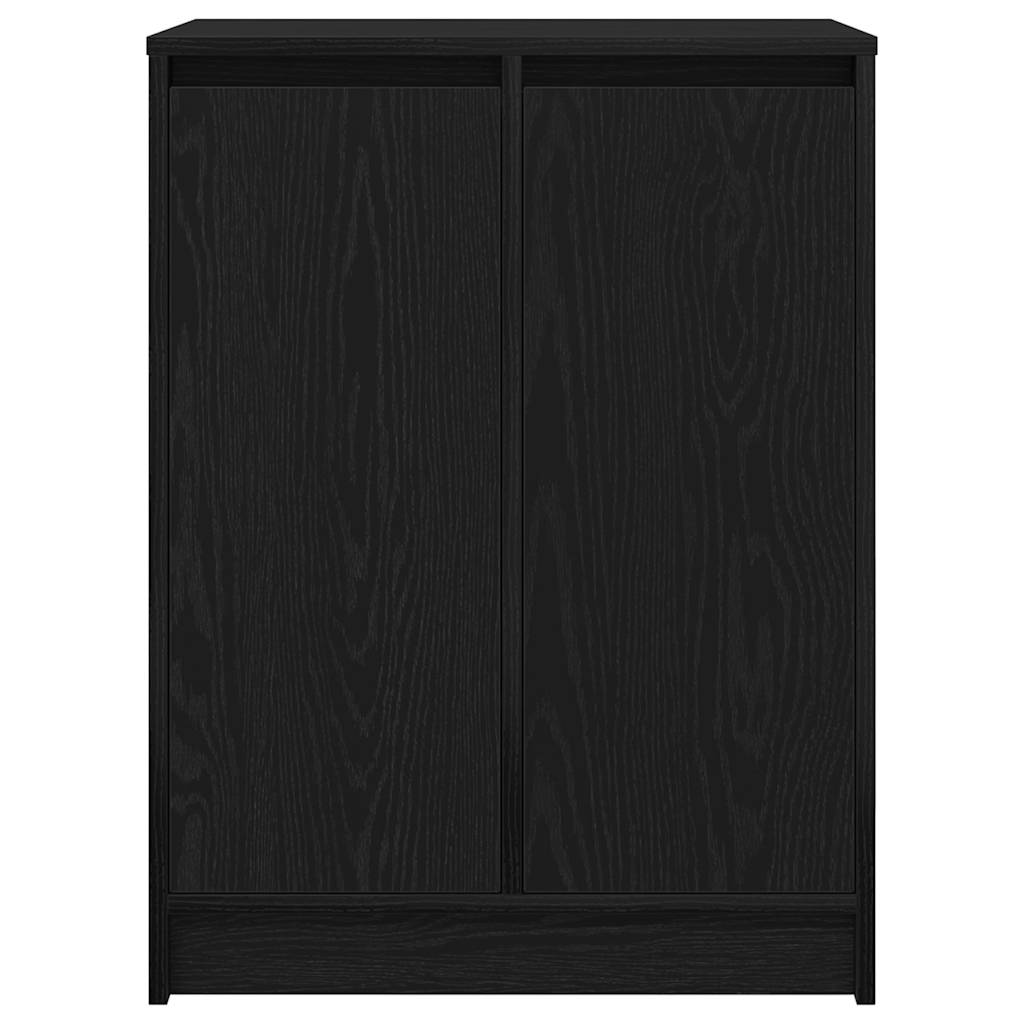 Schoenenkast 57x34x76 cm spaanplaat zwart eikenkleurig
