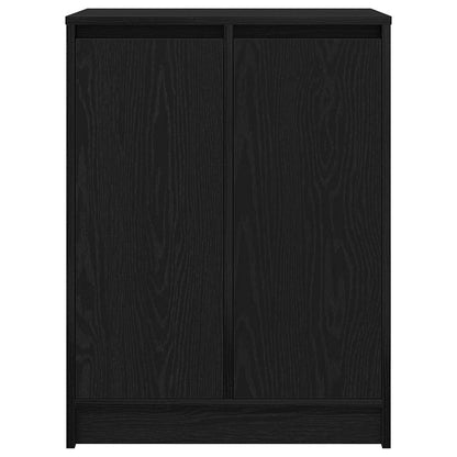 Schoenenkast 57x34x76 cm spaanplaat zwart eikenkleurig