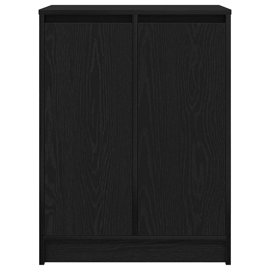 Schoenenkast 57x34x76 cm spaanplaat zwart eikenkleurig