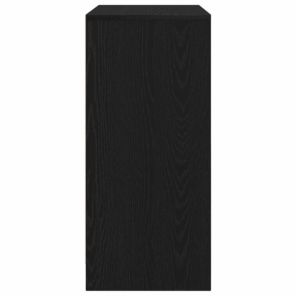 Schoenenkast 57x34x76 cm spaanplaat zwart eikenkleurig