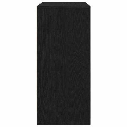 Schoenenkast 57x34x76 cm spaanplaat zwart eikenkleurig