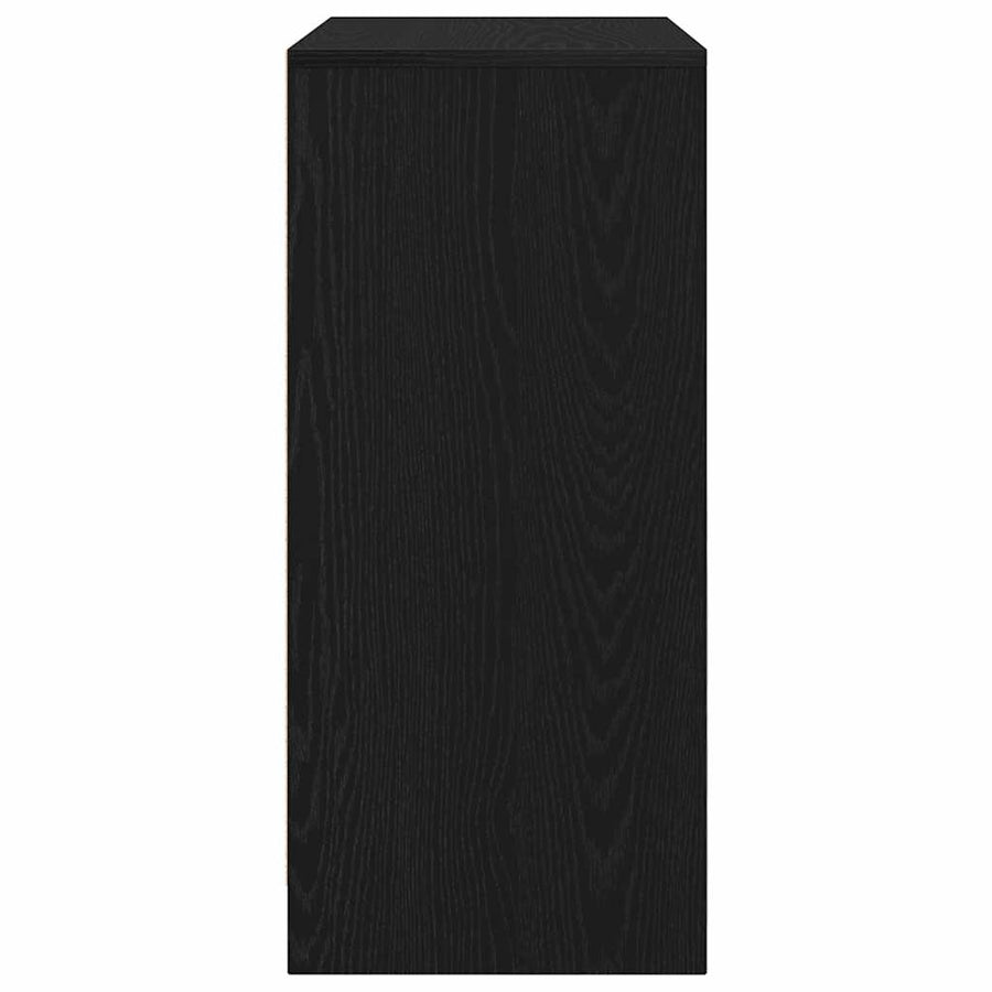 Schoenenkast 57x34x76 cm spaanplaat zwart eikenkleurig