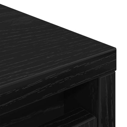 Schoenenkast 57x34x76 cm spaanplaat zwart eikenkleurig