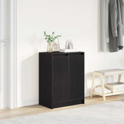 Schoenenkast 57x34x76 cm spaanplaat zwart eikenkleurig
