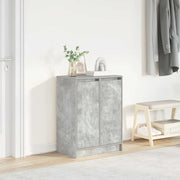 Schoenenkast 57x34x76 cm betongrijs bewerkt hout