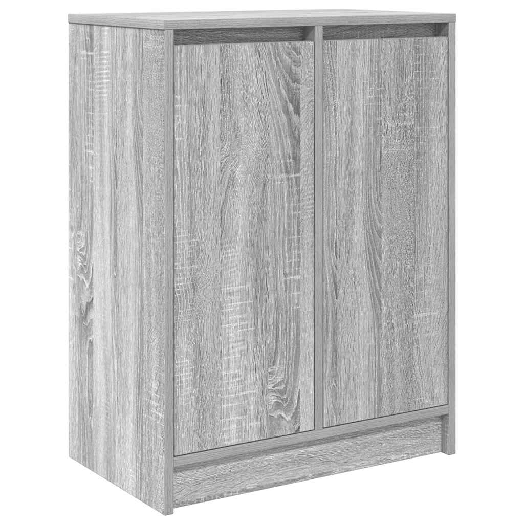 Schoenenkast 57x34x76 cm bewerkt hout grijs sonoma eikenkleur