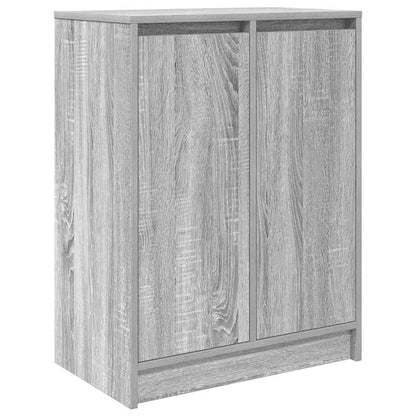 Schoenenkast 57x34x76 cm bewerkt hout grijs sonoma eikenkleur