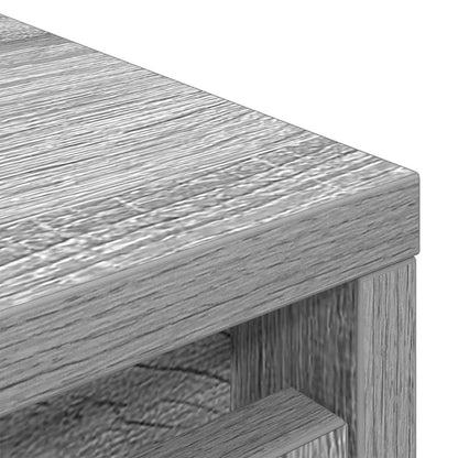 Schoenenkast 57x34x76 cm bewerkt hout grijs sonoma eikenkleur